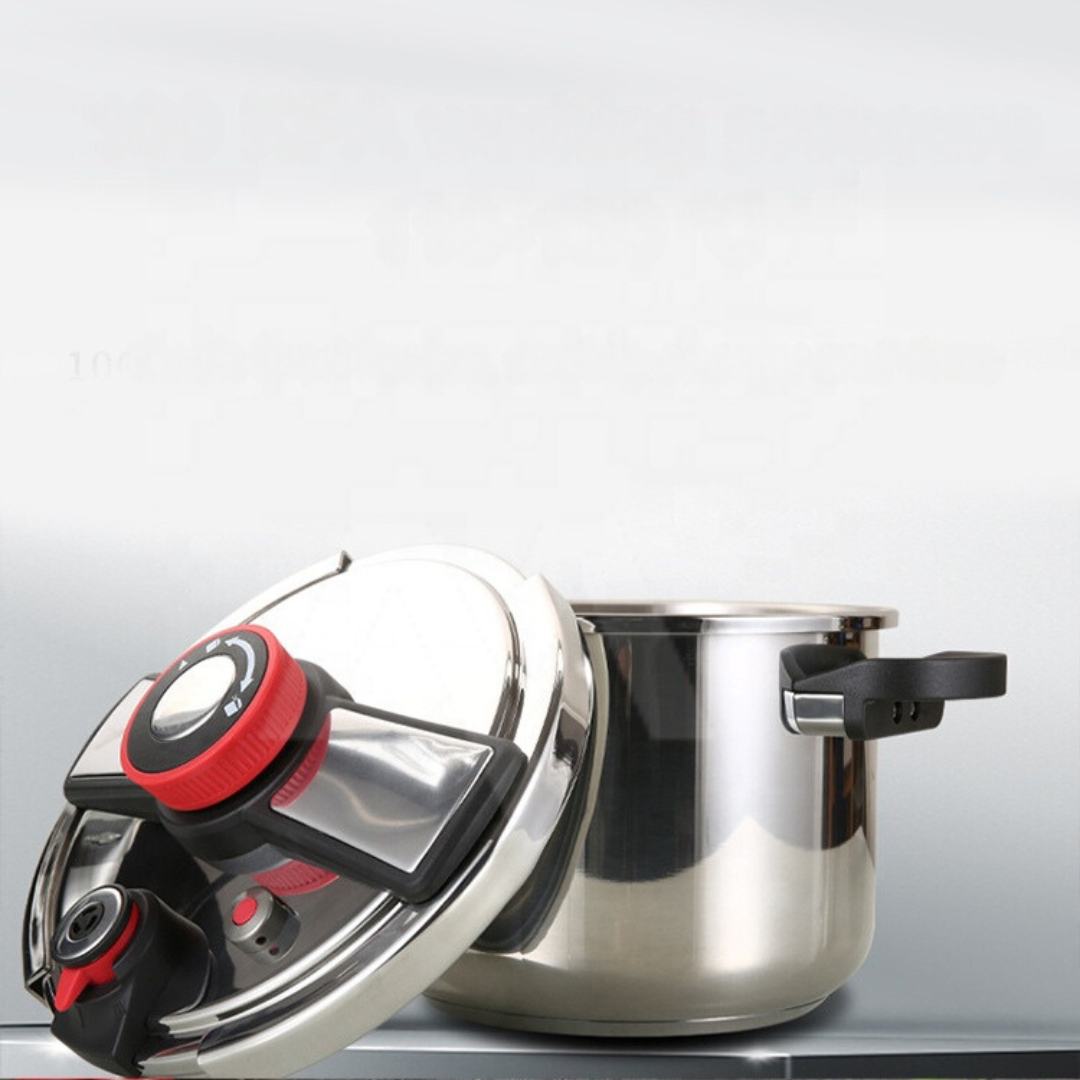 LEVE 3 PAGUE 1 - 2 Panelas de Pressão TurboChef Aço Inoxidável - À Prova De Explosões + Kit Utensílios